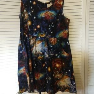 Galaxy printed dress
